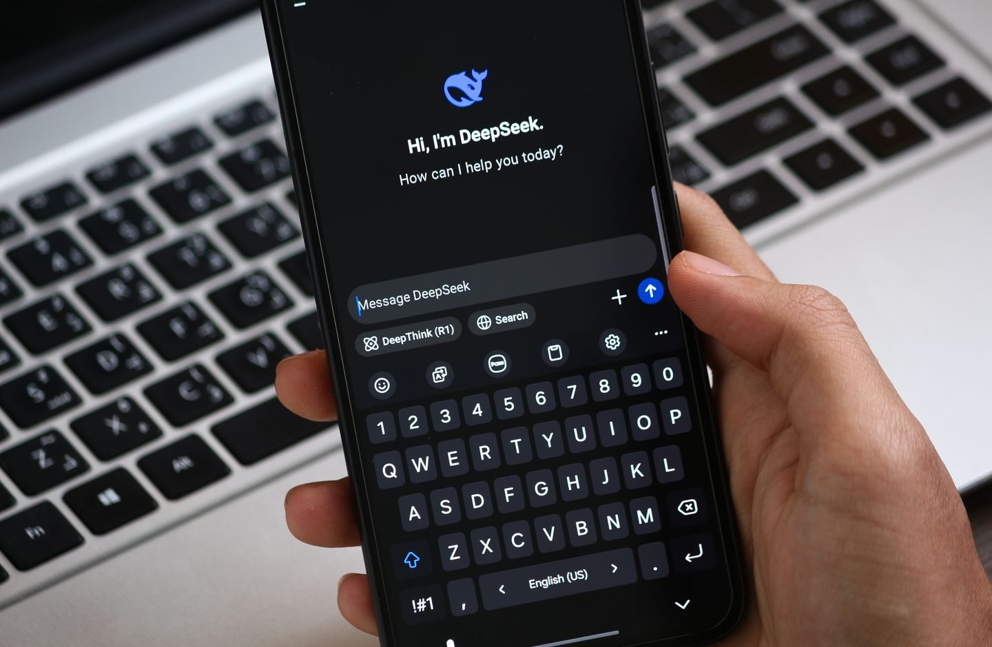 A smartphone displaying an AI chat conversation interface.